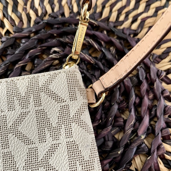 Michael Kors Logo Wristlet- Vanilla Acorn - Picture 7 of 7
